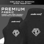 Anda Seat Phantom 3 Gaming Chair - Reclining Video Game Chairs - Black Fabric - Image 3