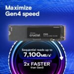Crucial P310 1TB SSD M.2 2280 NVMe PCIe Gen4, Up to 7,100MB/s, Laptop & Desktop (PC) Compatible - Image 6
