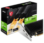 MSI GeForce GT 1030 4GHD4 LP OC Gaming Graphics Card - 4GB GDDR4, 2100 MHz, PCI Express 3.0 x16, 64 bit, DP, HDMI