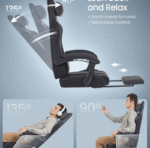 SONGMICS Gaming Chair, Ergonomic Computer Chair with Footrest, Video Game Chair with Headrest - Image 6