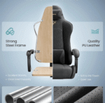 SONGMICS Gaming Chair, Ergonomic Computer Chair with Footrest, Video Game Chair with Headrest - Image 4