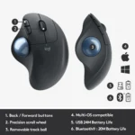 Logitech ERGO M575 Wireless Trackball Mouse – Black - Image 2