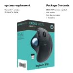Logitech ERGO M575 Wireless Trackball Mouse – Black - Image 3