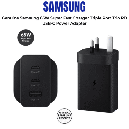 Samsung 65W Trio Super Fast Charging Wall Charger – USB-C PD