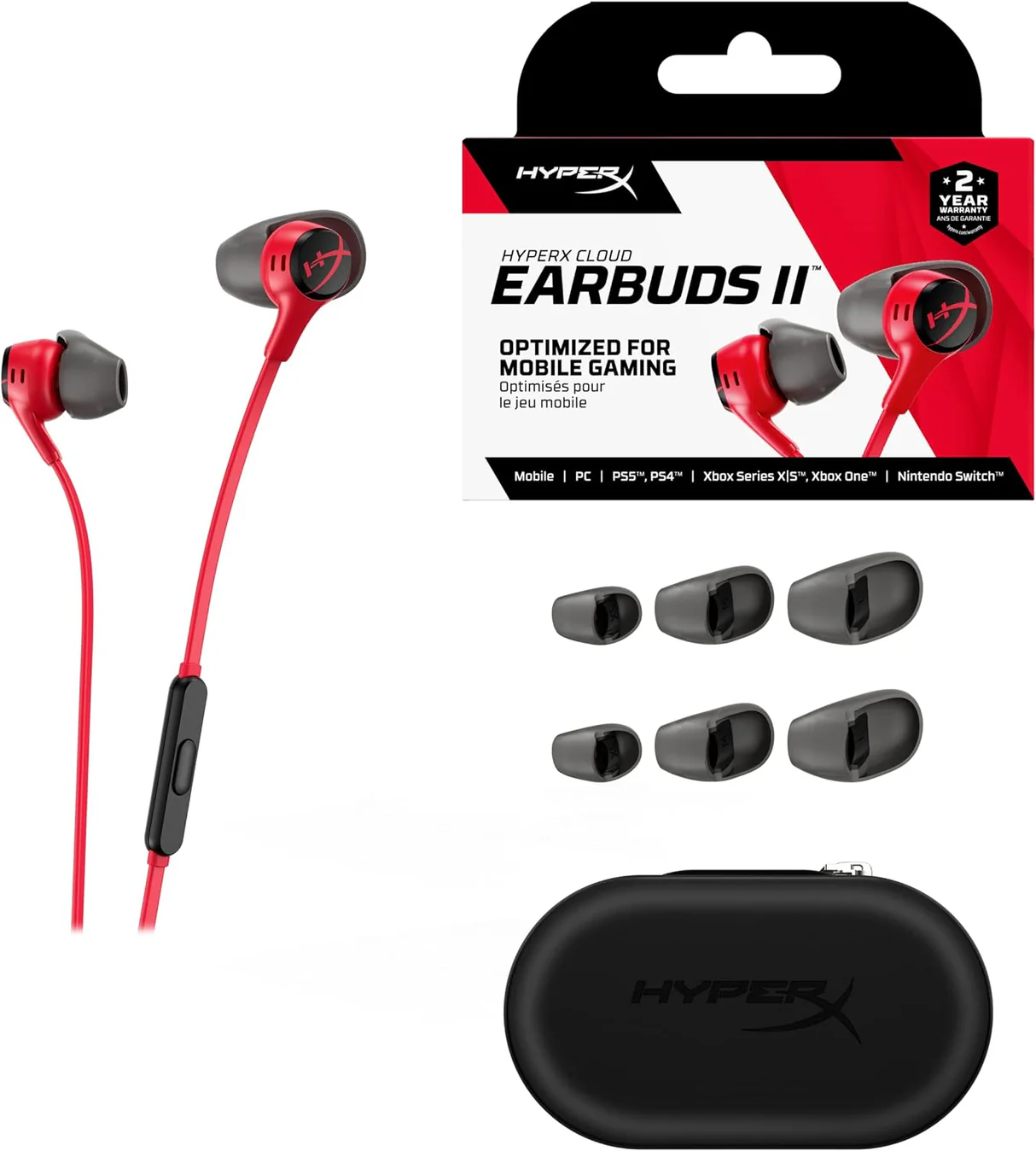 HyperX-Cloud-Earbuds-II-–-In-Ear-Wired-Gaming-Headset-with-Mic-3.5mm-Red.webp HyperX Cloud Earbuds II In-Ear Wired Gaming Headset – Red - Image 1