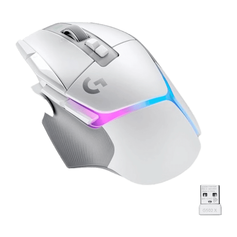 d2e6dd2f2f2da7be0b24337b234b5497.png Logitech G502 X PLUS LIGHTSPEED Wireless RGB Gaming Mouse – White - Image 1